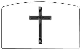 DACRO 510 BK WT Black Single Cross White Background copy